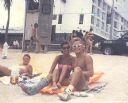 Kevin - Ft. Lauderdale Bch 1984 
My bud Mark and some girls we were talking to. Notice in the background, the cops had just beat the crap out of some dude.lol The building behind them is where the Button use to be. I bartended and barbacked there Spring Break of 86. What a freaking mad house. Its now a parking lot. The Elbo Room is on the right out of frame. 
kevin - Illinois, USA 