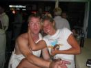 S & M - toga night.. he was playful.. he let me tie him up with his own belt! lol...  